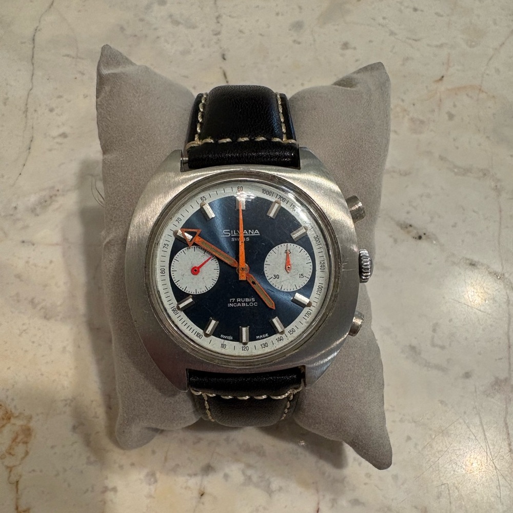 Stunning! Vintage 1970’s Swiss Made Silvana Chronograph Watch. Great Condition!